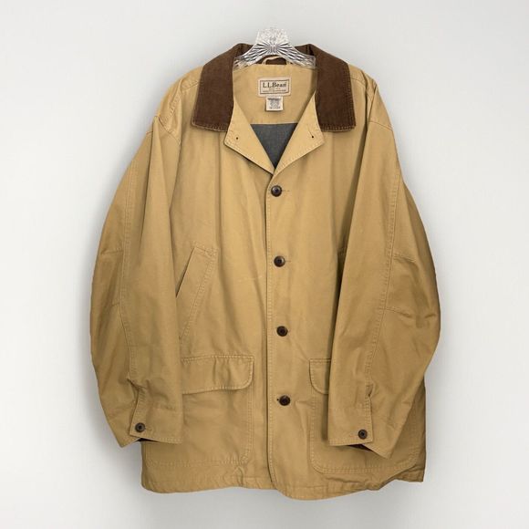 Vintage LL Bean Barn Jacket Mens XLarge Lined Canvas Chore Field Coat - Picture 1 of 5